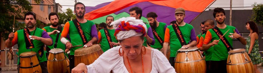 Cuerda de tambores de La Cumparsa Candombe