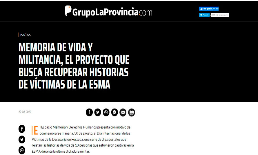 Memoria de Vida y Militancia, el proyecto que busca recuperar historias de víctimas de la ESMA