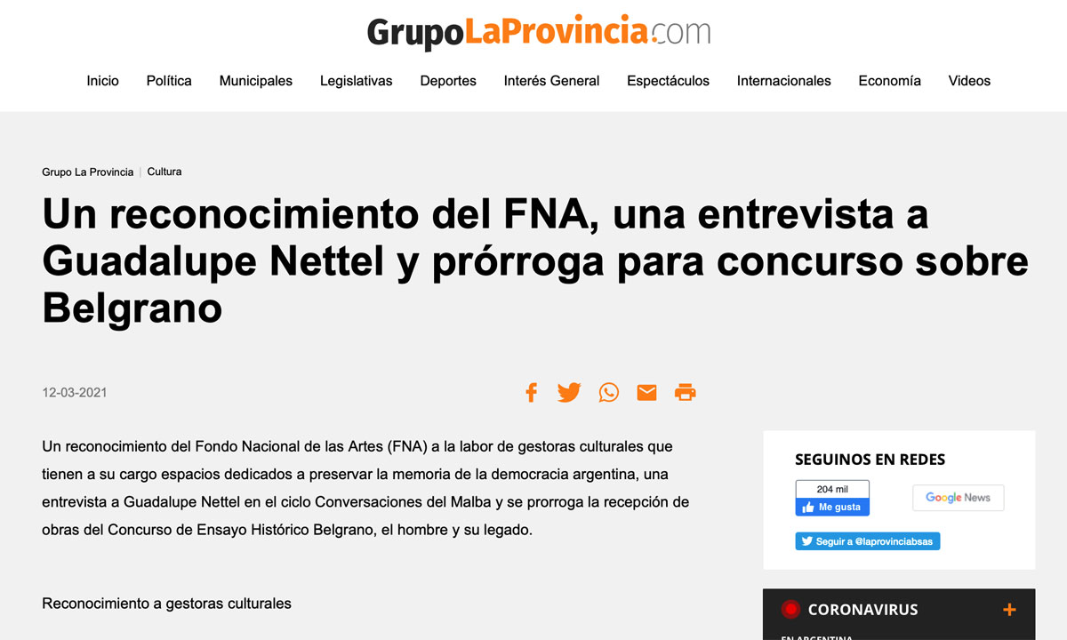 Un reconocimiento del FNA