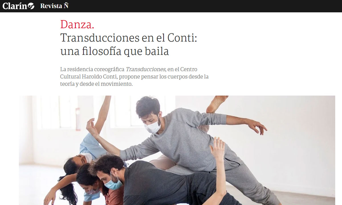 Danza.
Transducciones en el Conti: una filosofía que baila