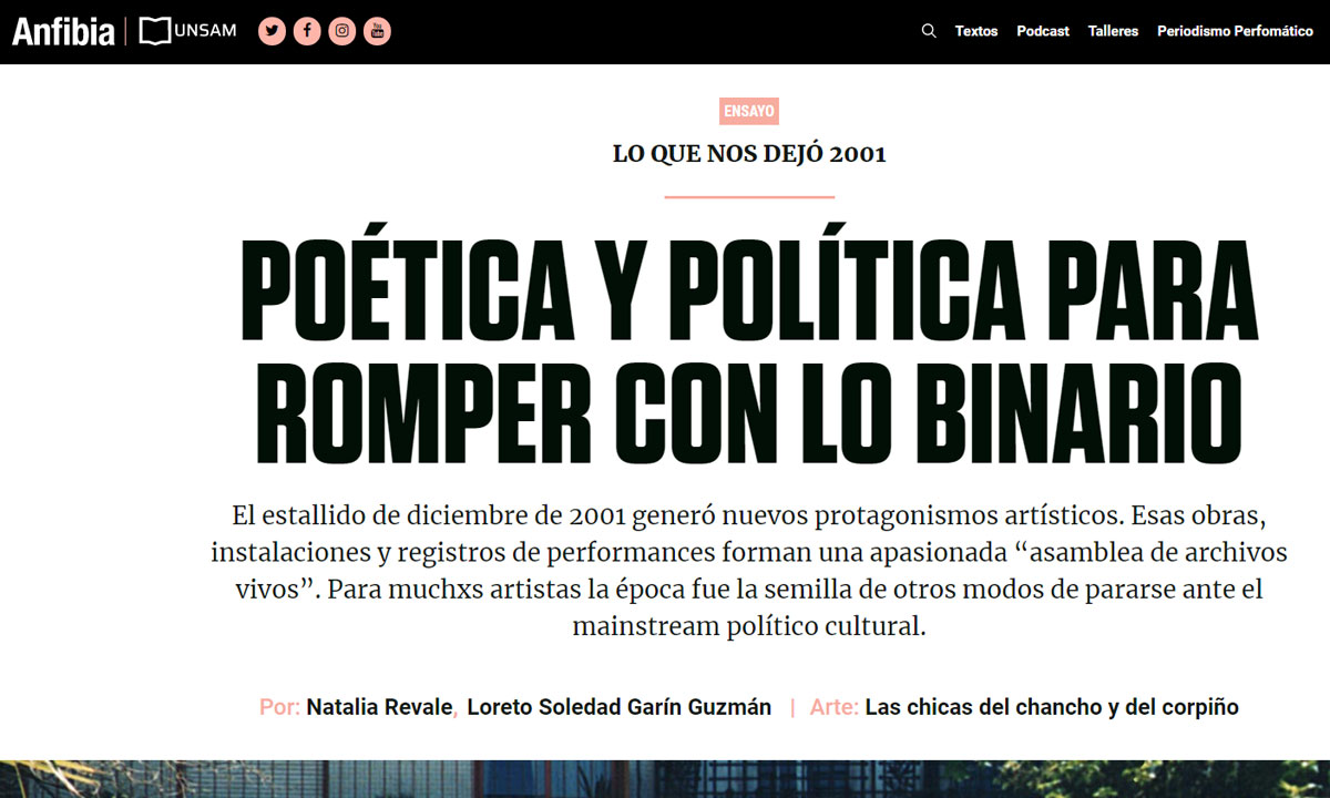 POÉTICA Y POLÍTICA PARA ROMPER CON LO BINARIO