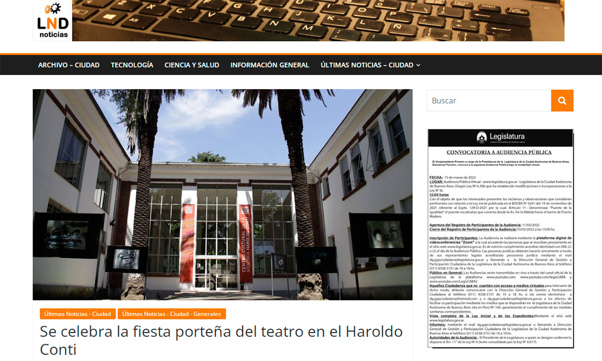 Se celebra la fiesta porteña del teatro en el Haroldo Conti