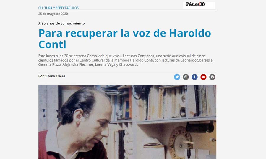 Para recuperar la voz de Haroldo Conti