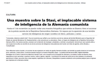 Una muestra sobre la Stasi, el implacable sistema de inteligencia de la Alemania comunista